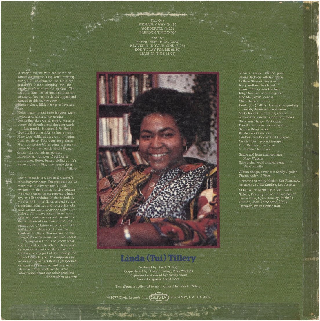 Linda (Tui) Tillery, Self titled Record, 1977 — KyKy Archives